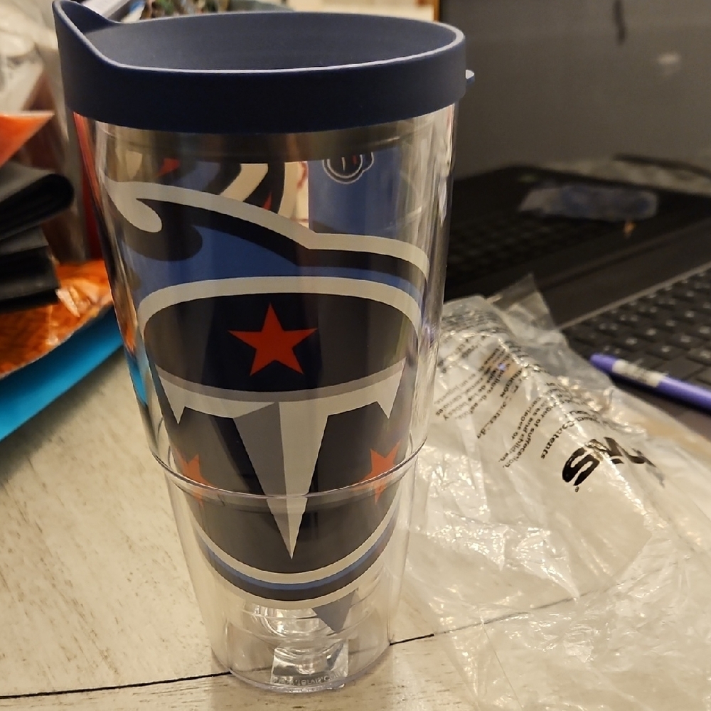 Tervis Clear Tumbler with Blue Accents